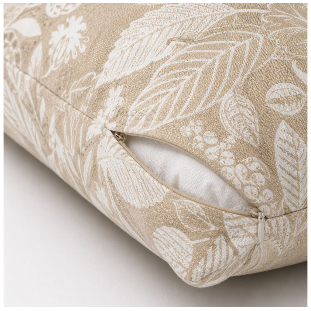 Cierre invisible del cojín Toscana blanco beige