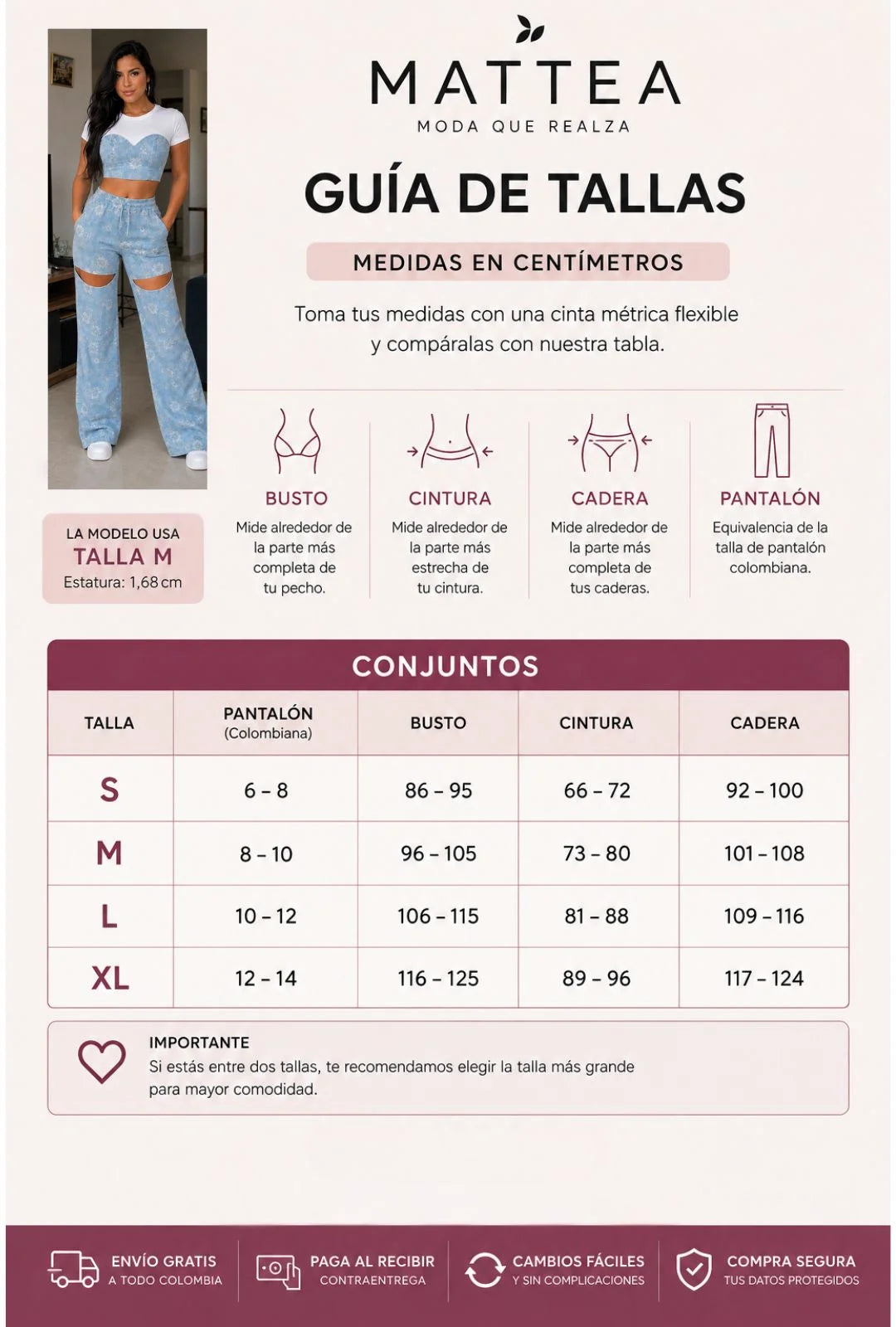 Azucena - Conjunto floral azul con corsé