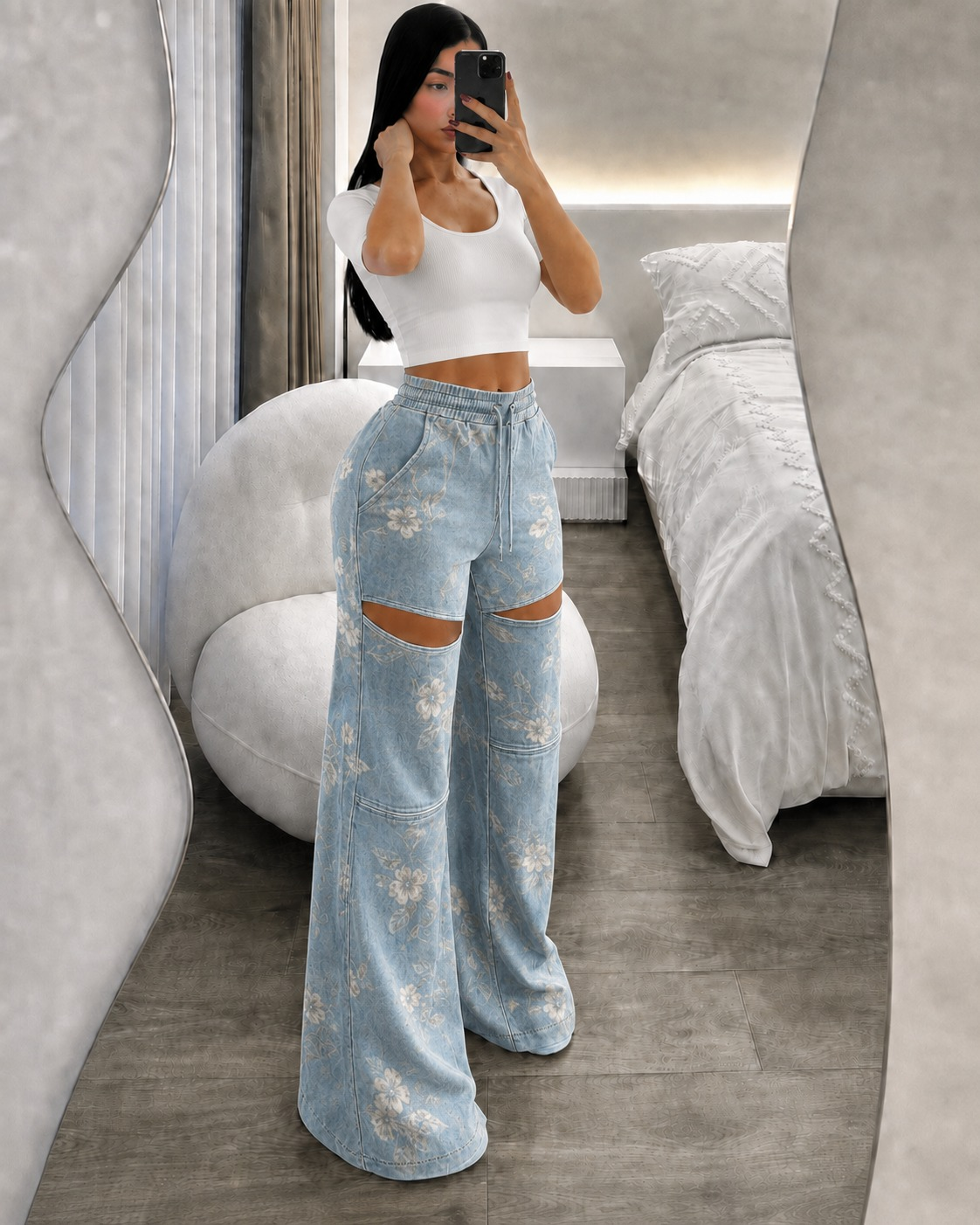 Dalia - Floral azul